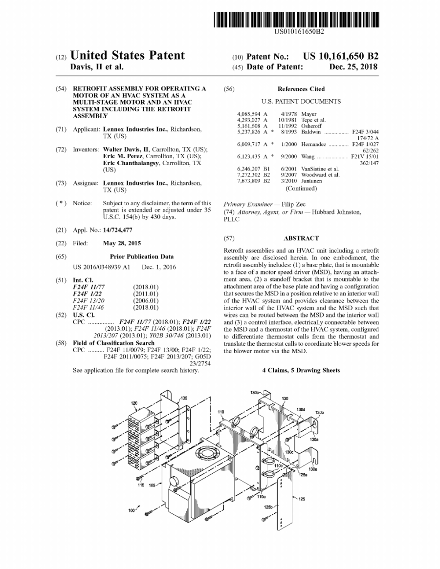 First page preview of US10161650B2