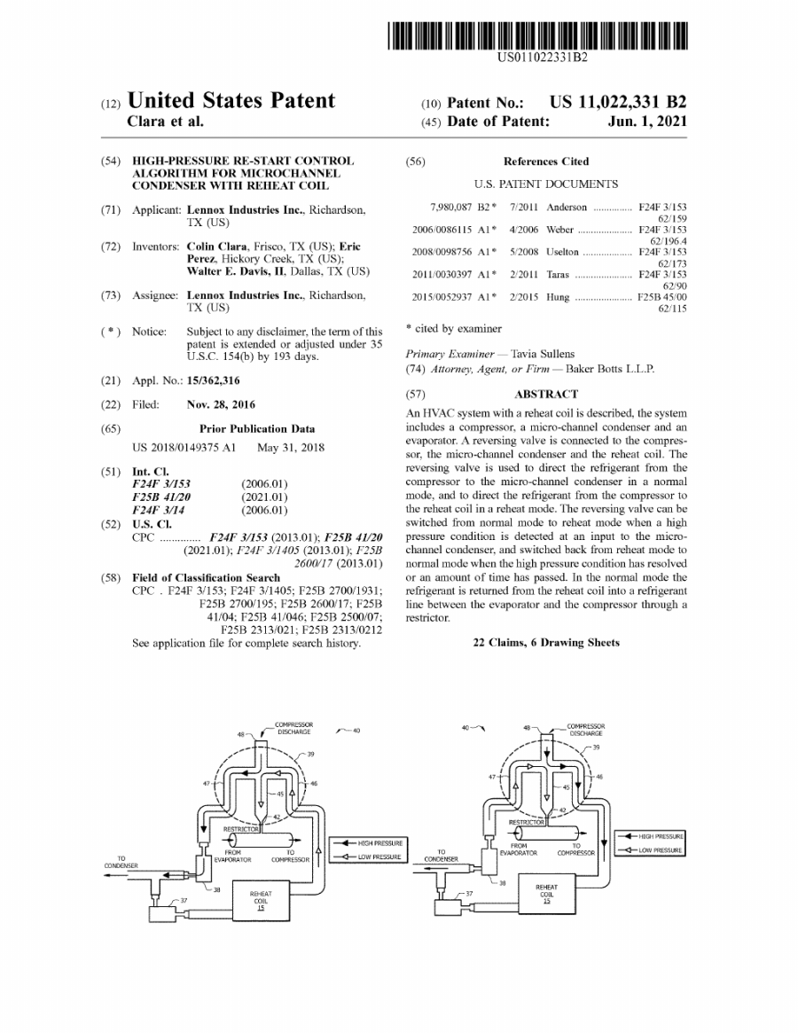 First page preview of US11022331B2